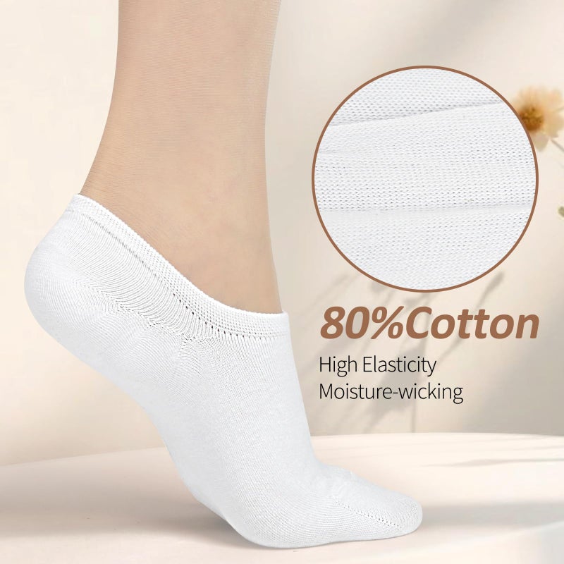 Ordenado Women's 6 Pairs Casual Thin No Show Socks Non Slip Flat Boat Line Multicolor - Image 2